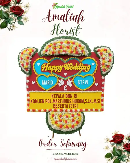 Papan Bunga Pernikahan Mantingan